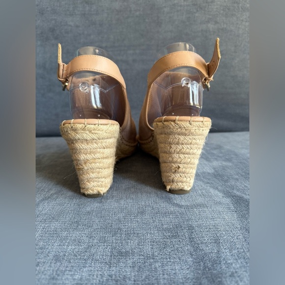 Marc Fisher Studded Wedge Sling Back Espadrilles Sandals SZ 9M Neutral Summer - Picture 4 of 9